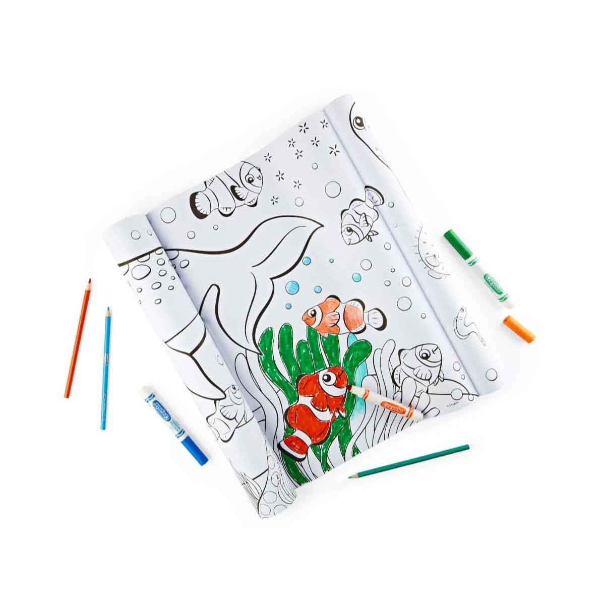 Crayola Non-Toxic Large Crayons with Colouring Roll & Activity Set Bundle Pack Unisex, 3-4 Years