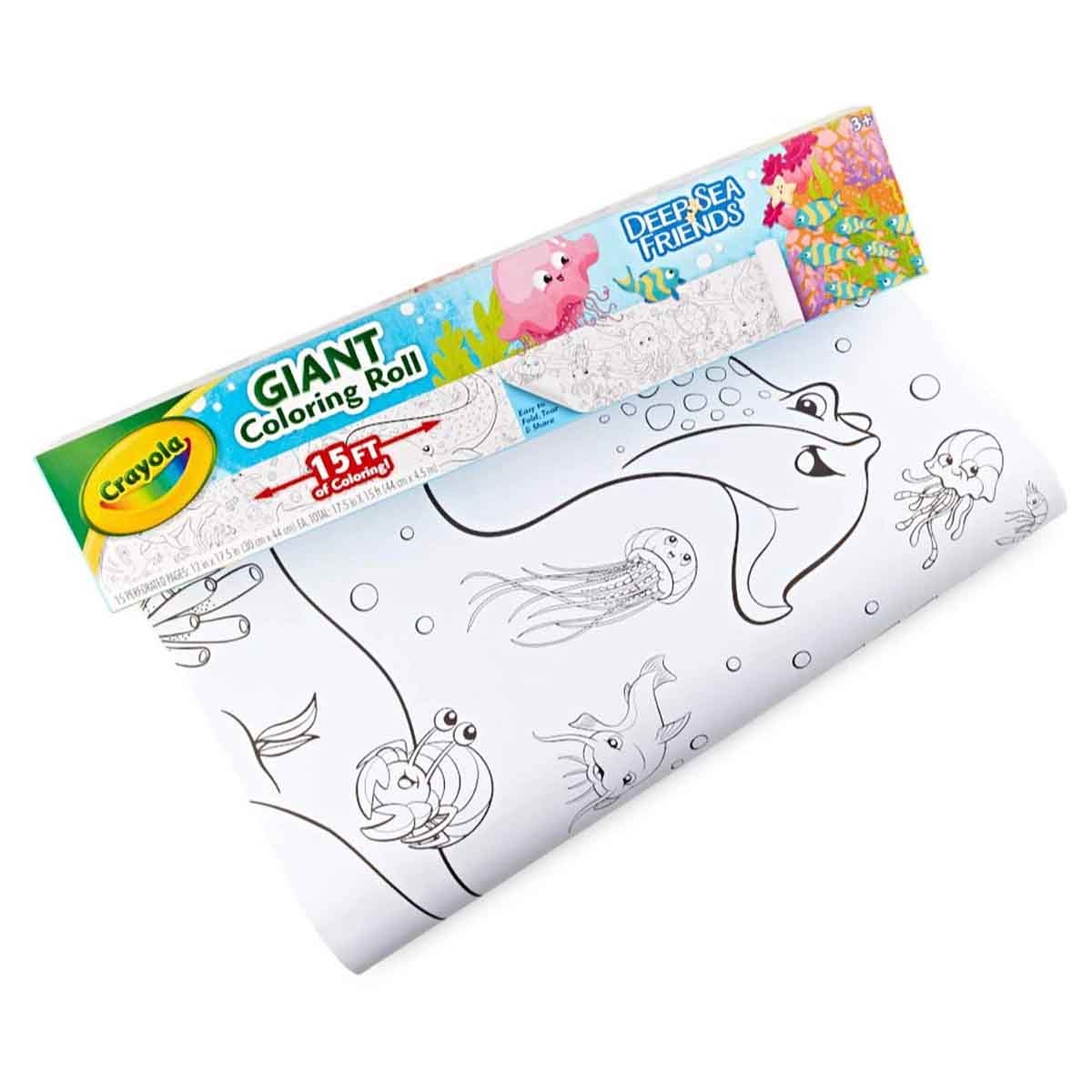 Crayola Non-Toxic Large Crayons with Colouring Roll & Activity Set Bundle Pack Unisex, 3-4 Years