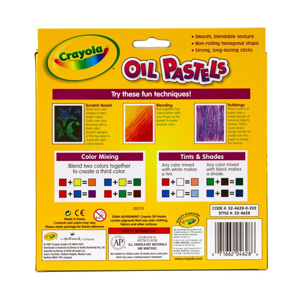 Crayola Non-Toxic Oil Pastels Unisex, 5-7 Years, Pack of 28