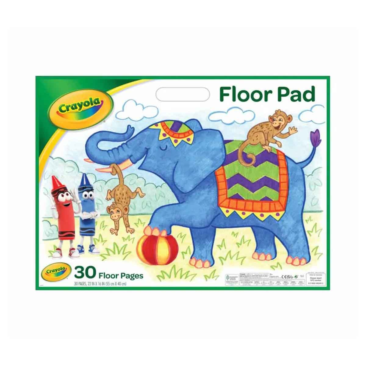 كرايولا مجموعة دفتر أرضي للرسم مع أقلام شمعية وباستيل زيتي وماركر عملاق ودفتر ألوان مائية مجموعة، للجنسين، 3-4 سنوات