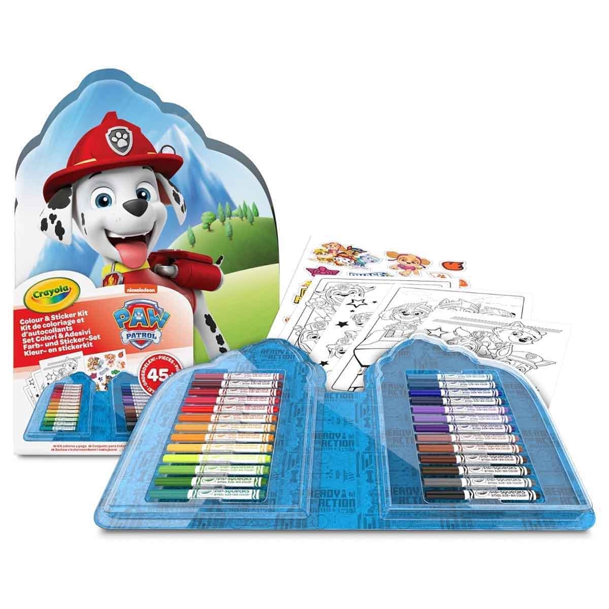 Crayola Paw Patrol & Pokemon Sticker & Colouring Bundle Pack Unisex, 5-7 Years