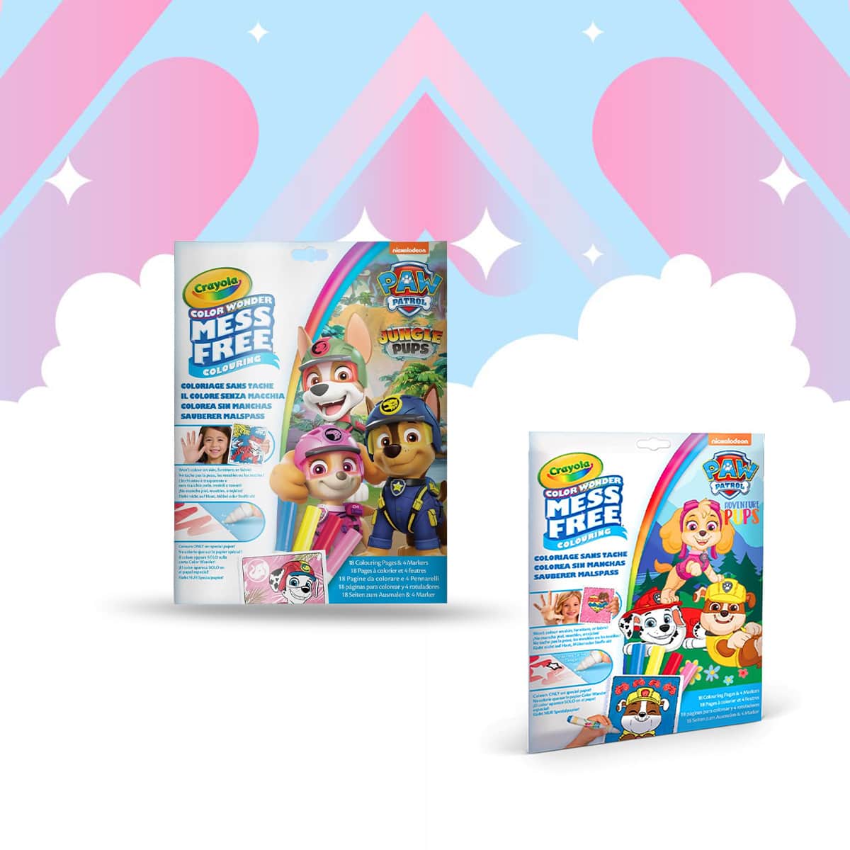 Crayola Paw Patrol Color Wonder Coloring Book & Markers Set Unisex, 3-4 Years, Pack of 5