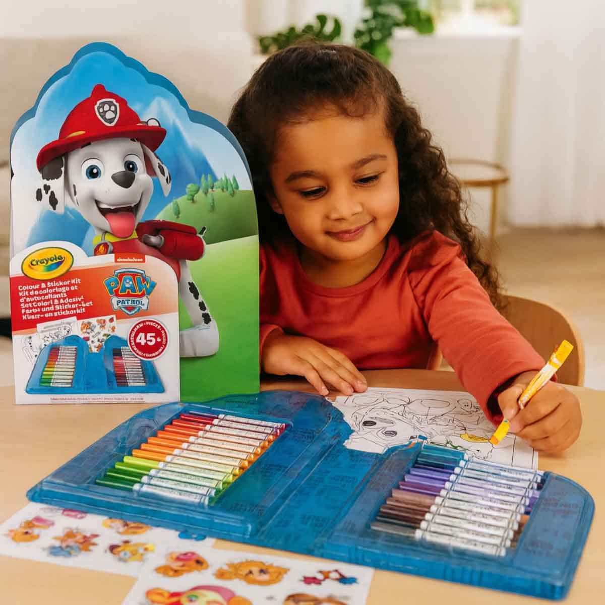 Crayola Paw Patrol Sticker & Colouring Set Unisex, 5-7 Years