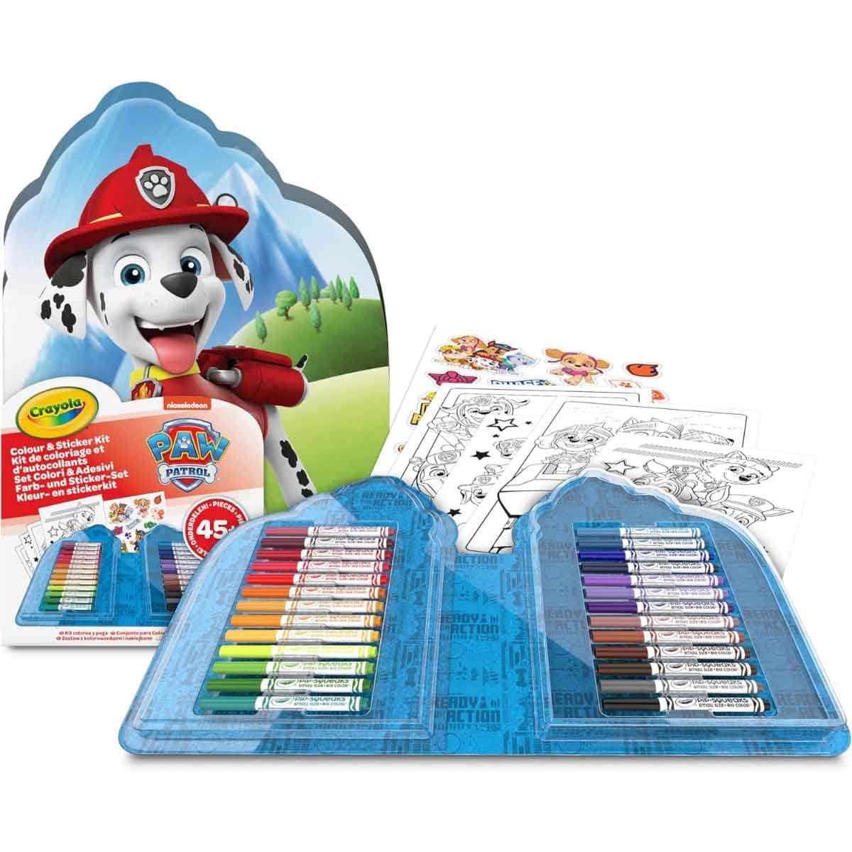 Crayola Paw Patrol Sticker & Colouring Set Unisex, 5-7 Years