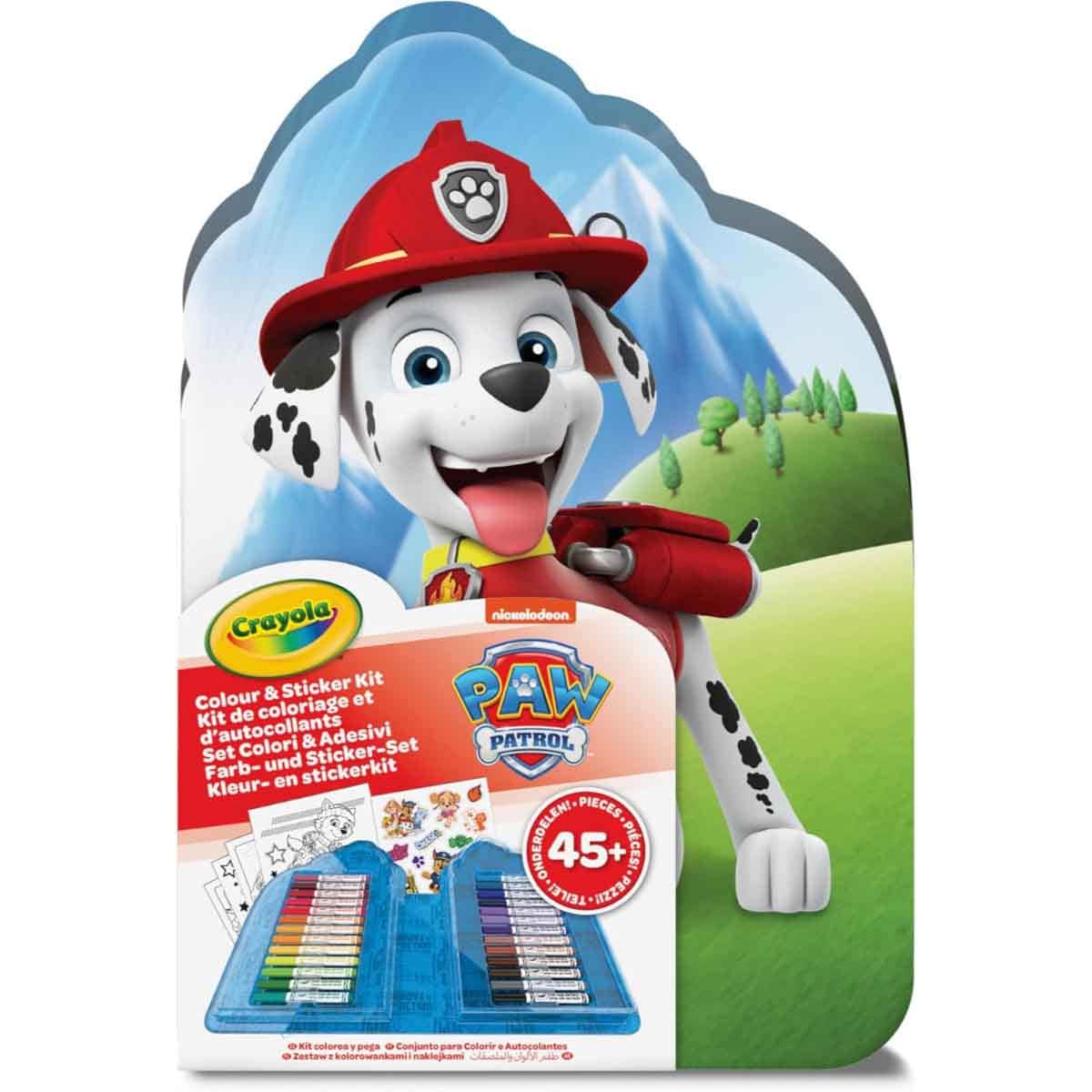 Crayola Paw Patrol Sticker & Colouring Set Unisex, 5-7 Years