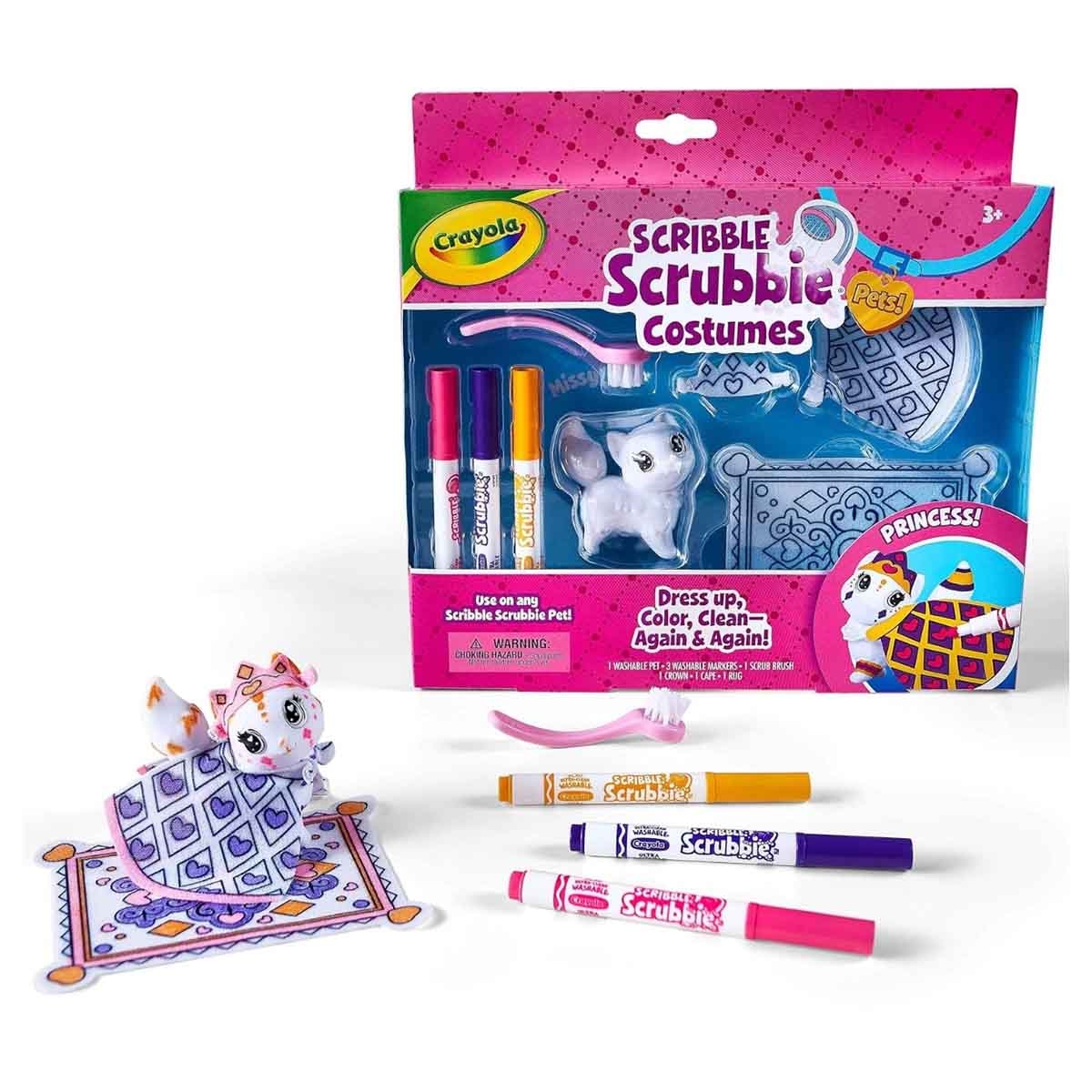Crayola Pets Scribble Scrubbie & Creations Fashion Sketch Set Bundle Pack Unisex, 8-10 Years