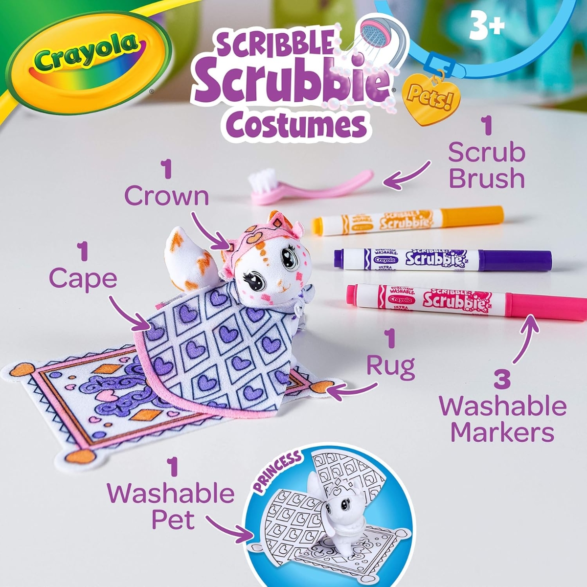 Crayola Pets Scribble Scrubbie Costumes Playset Unisex, 3-4 Years
