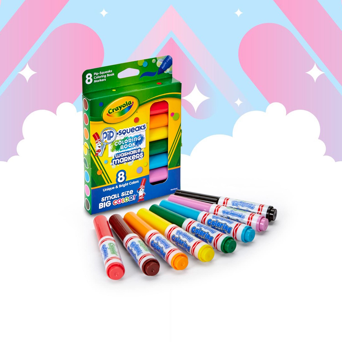 Crayola Pip Squeaks Washable Markers Unisex, 3-4 Years, Pack of 8
