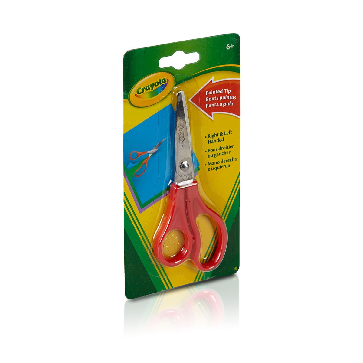 كرايولا مقصات بطرف حاد للجنسين، 5-7 سنوات، مجموعة من 12