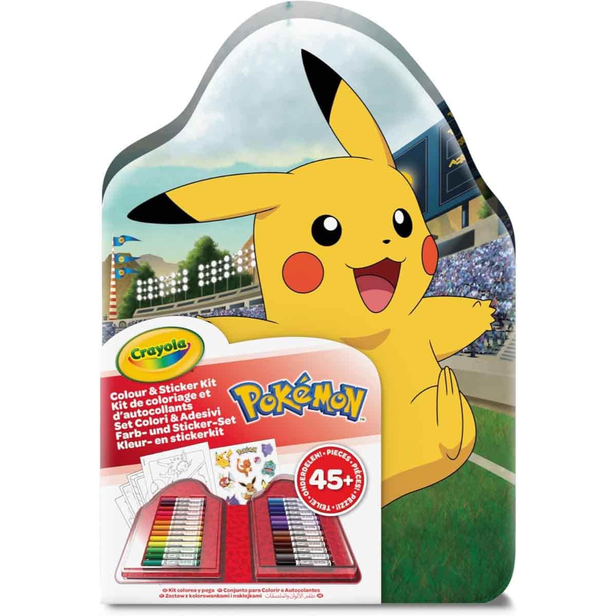 Crayola Pokemon Sticker & Colouring Set Unisex, 5-7 Years