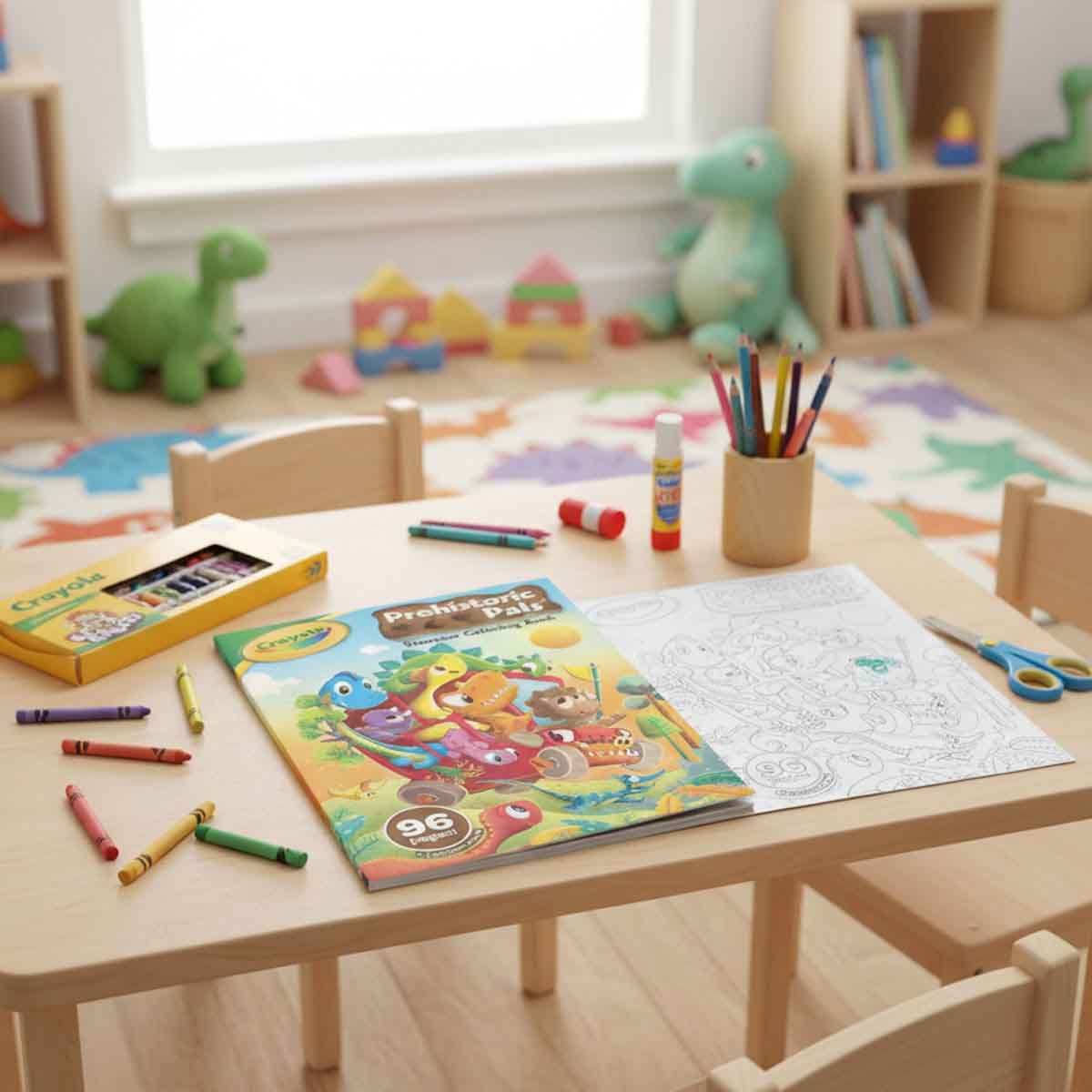 Crayola Prehistoric Pals Dinosaur Colouring Book Unisex, 3-4 Years