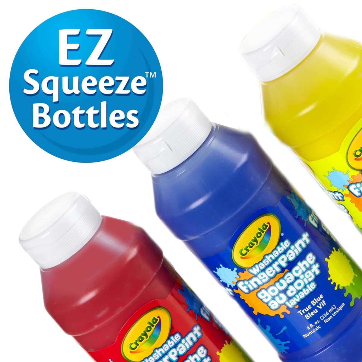 كرايولا ألوان أصابع قابلة للغسل، أساسية، مجموعة 3، للجنسين من 3 إلى 4 سنوات