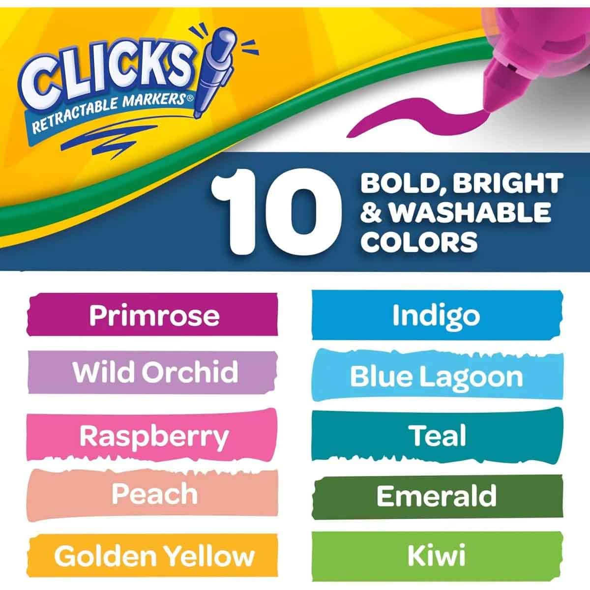Crayola Retractable Markers, Highlighters with Crayons & Artista II Watercolours Bundle Pack Unisex, 3-4 Years