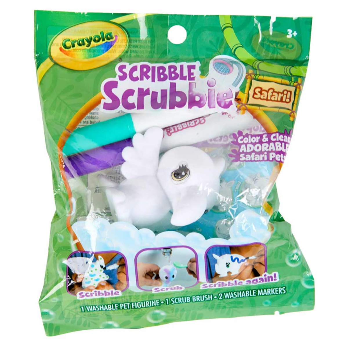 Crayola Safari Animals Assorted Scribble Scrubbie Unisex, 3-4 Years