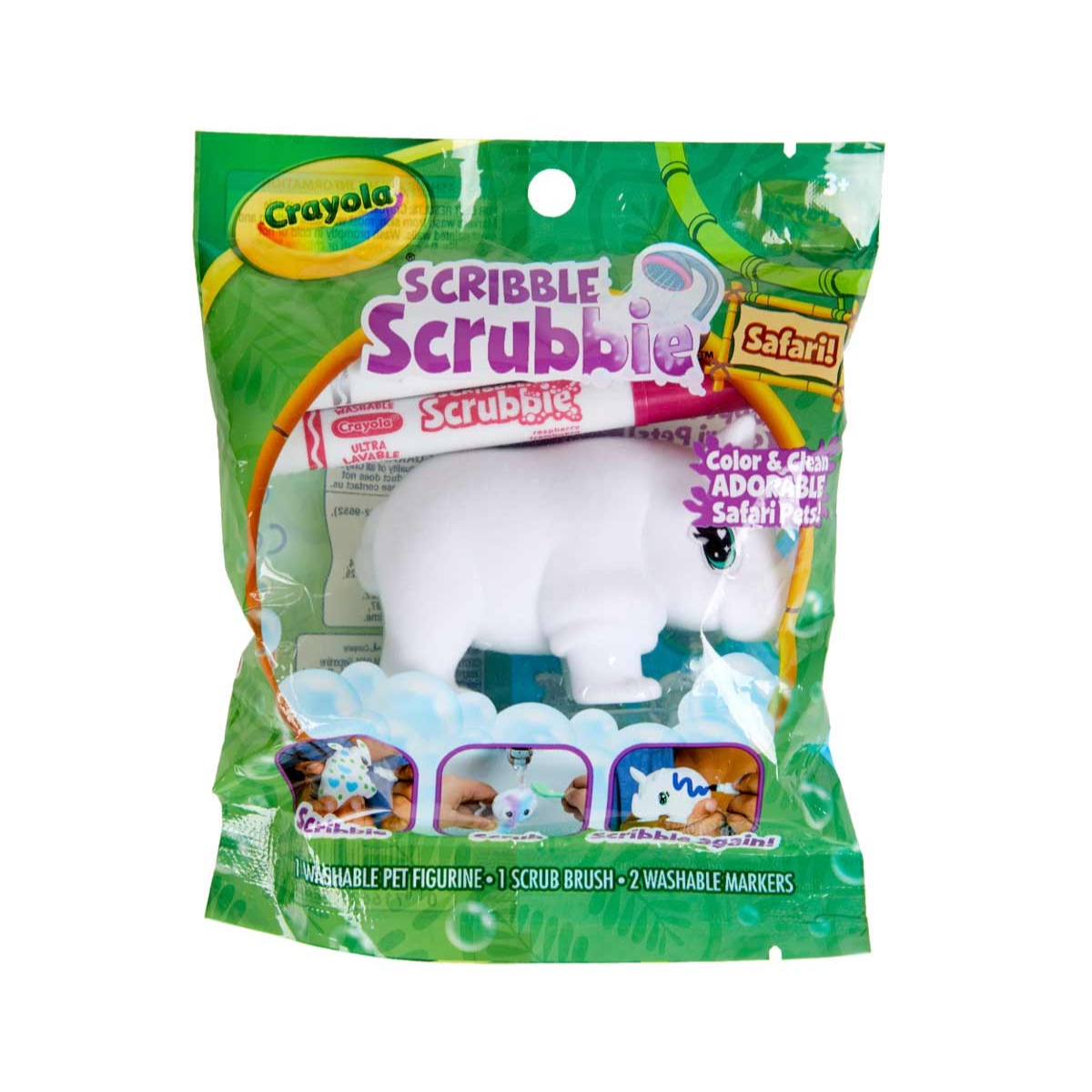 Crayola Safari Animals Assorted Scribble Scrubbie Unisex, 3-4 Years