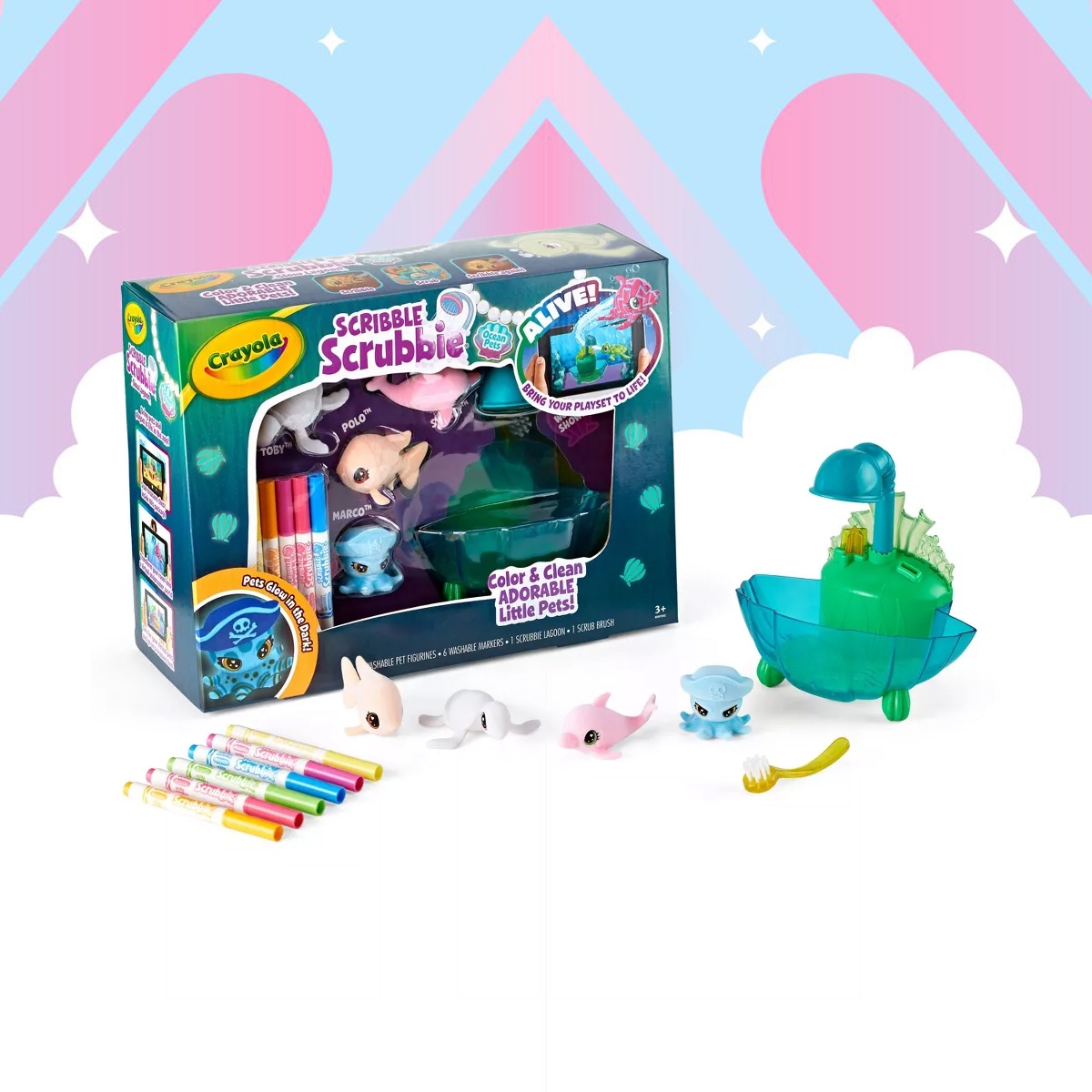 Crayola Scribble Scrubbie Lagoon Playset Unisex, 3-4 Years