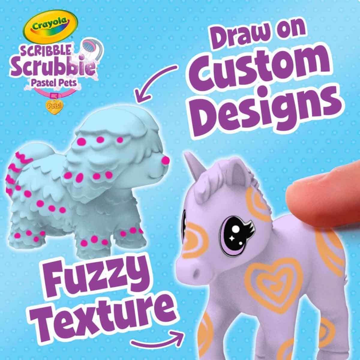Crayola Scribble Scrubbie Pastel Pets Playset Unisex, 3-4 Years