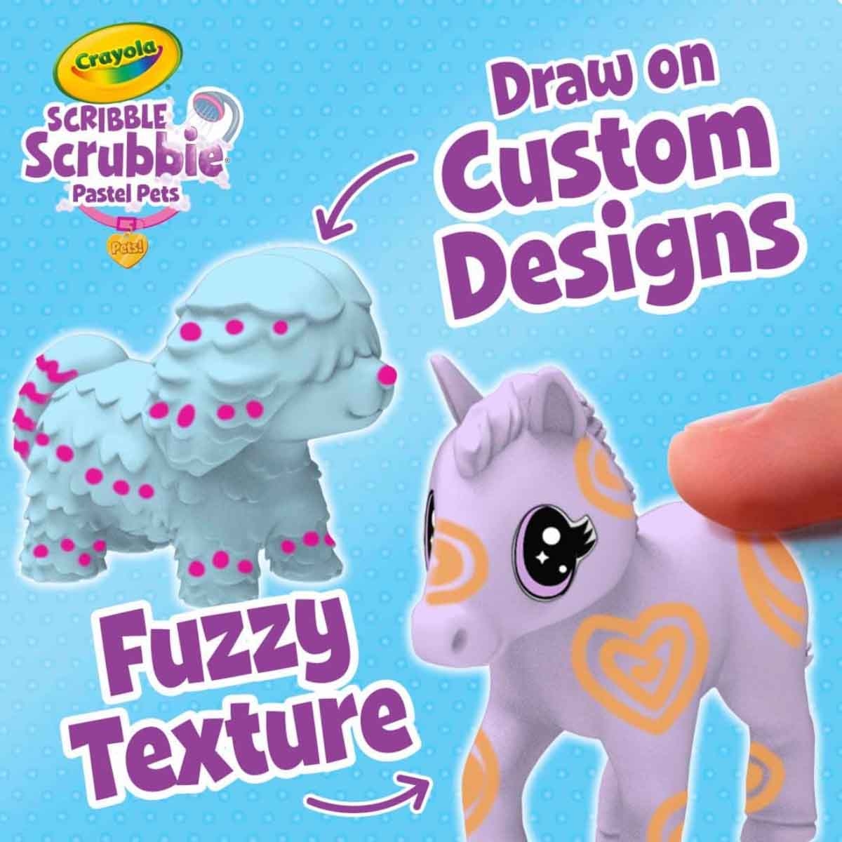 Crayola Scribble Scrubbie Pastel Pets Playset Unisex, 3-4 Years