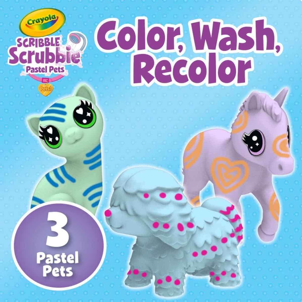 Crayola Scribble Scrubbie Pastel Pets Playset Unisex, 3-4 Years