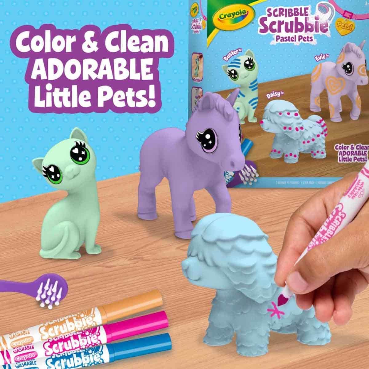 Crayola Scribble Scrubbie Pastel Pets Playset Unisex, 3-4 Years