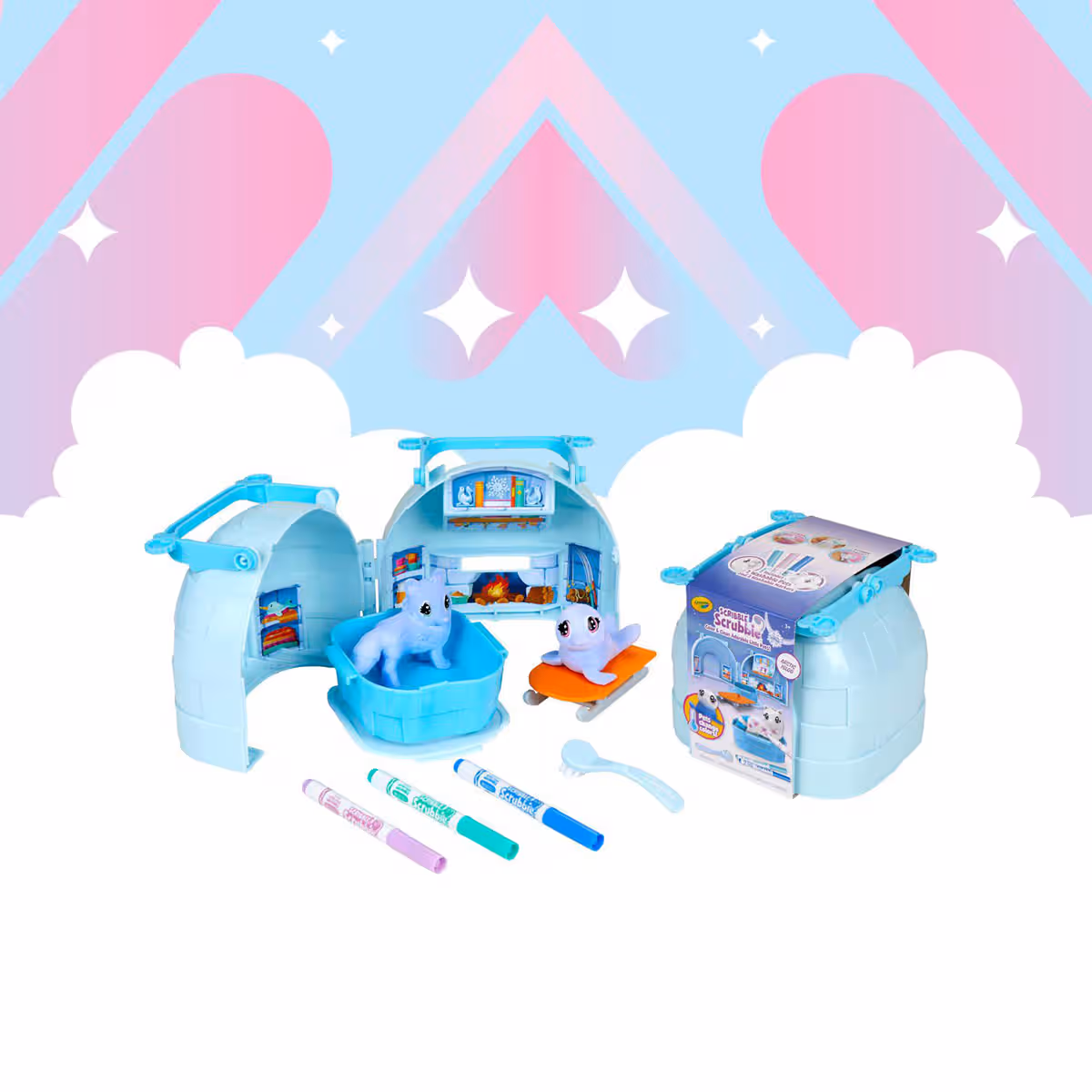 Crayola Scribble Scrubbie Pets Arctic Igloo Playset Unisex, 3-4 Years