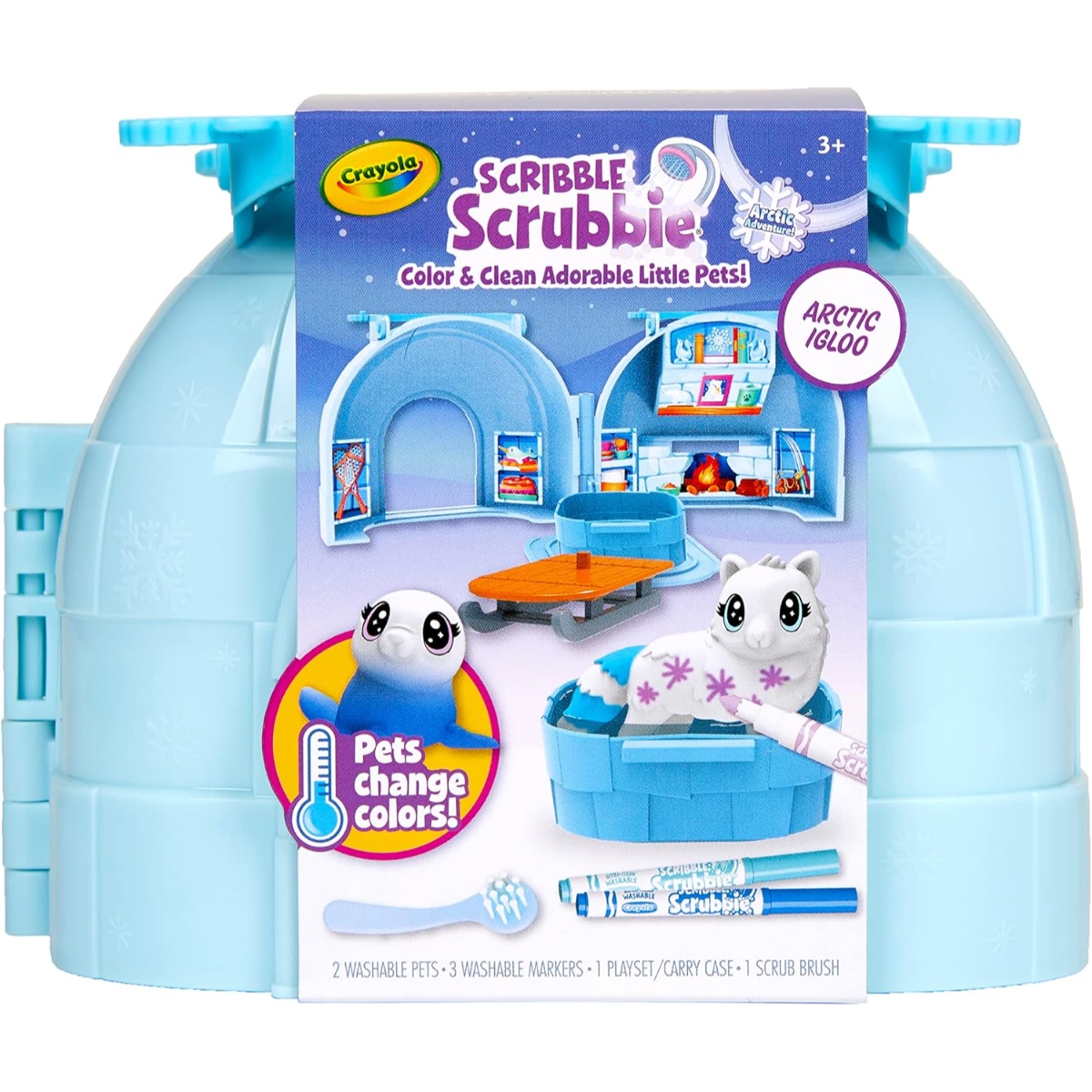 Crayola Scribble Scrubbie Pets Arctic Igloo Playset Unisex, 3-4 Years