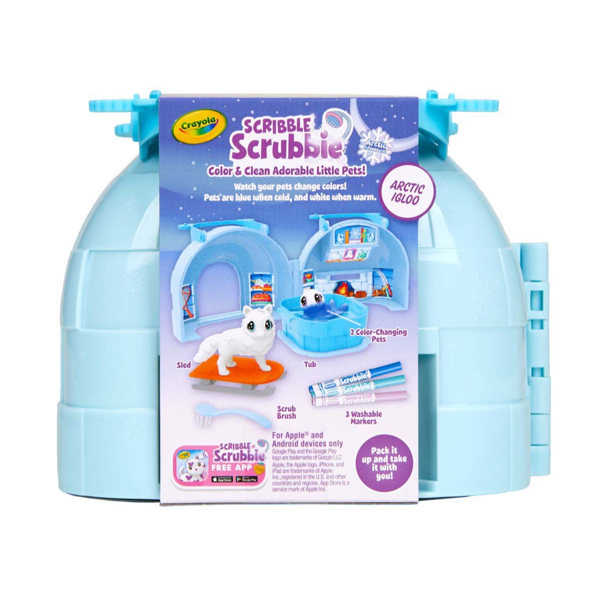 Crayola Scribble Scrubbie Pets Arctic Igloo Playset Unisex, 3-4 Years