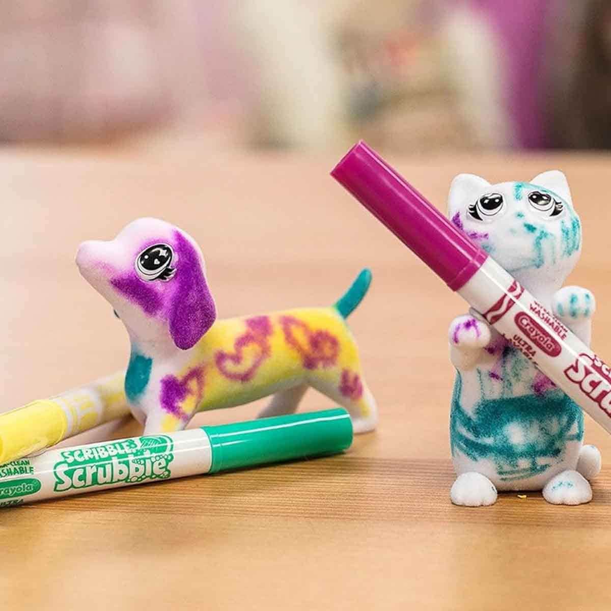 Crayola Scribble Scrubbie Pets - Dog & Cat Playset Unisex, 3-4 Years