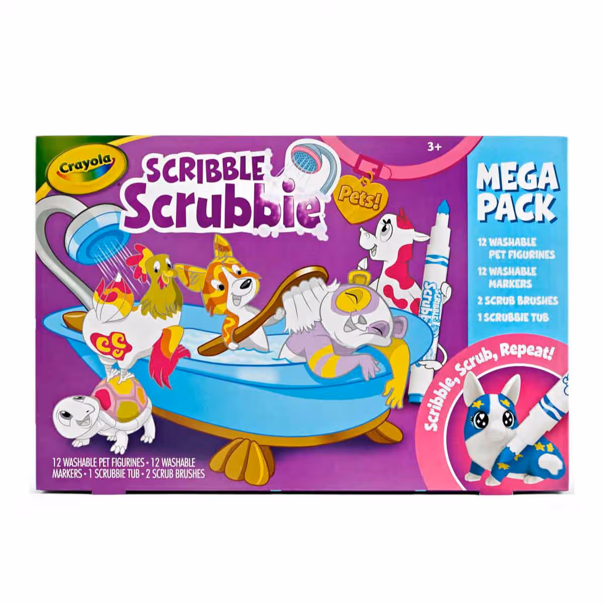 Crayola Scribble Scrubbie Pets Mega Tub Set Unisex, 3-4 Years
