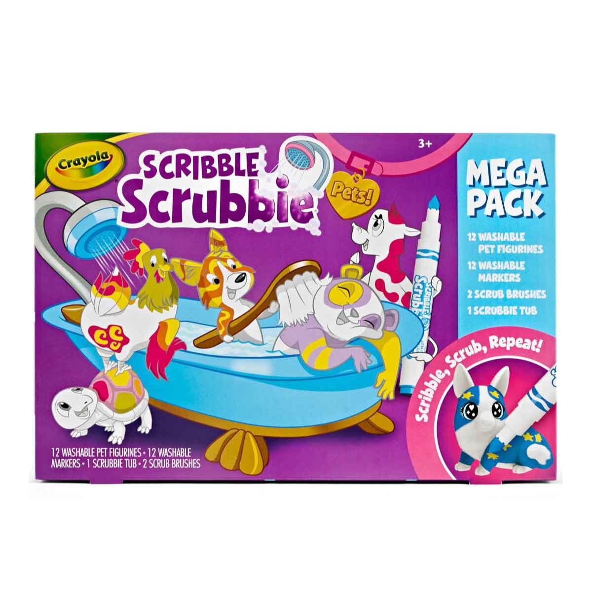 Crayola Scribble Scrubbie Pets Mega Tub Set Unisex, 3-4 Years