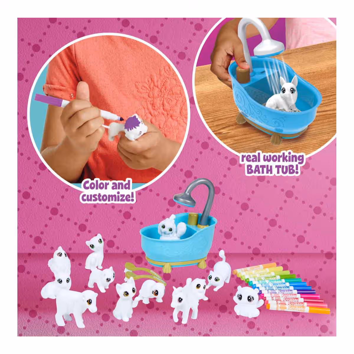Crayola Scribble Scrubbie Pets Mega Tub Set Unisex, 3-4 Years