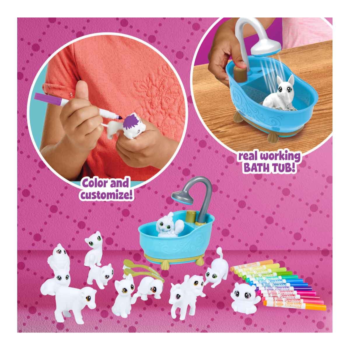 Crayola Scribble Scrubbie Pets Mega Tub Set Unisex, 3-4 Years