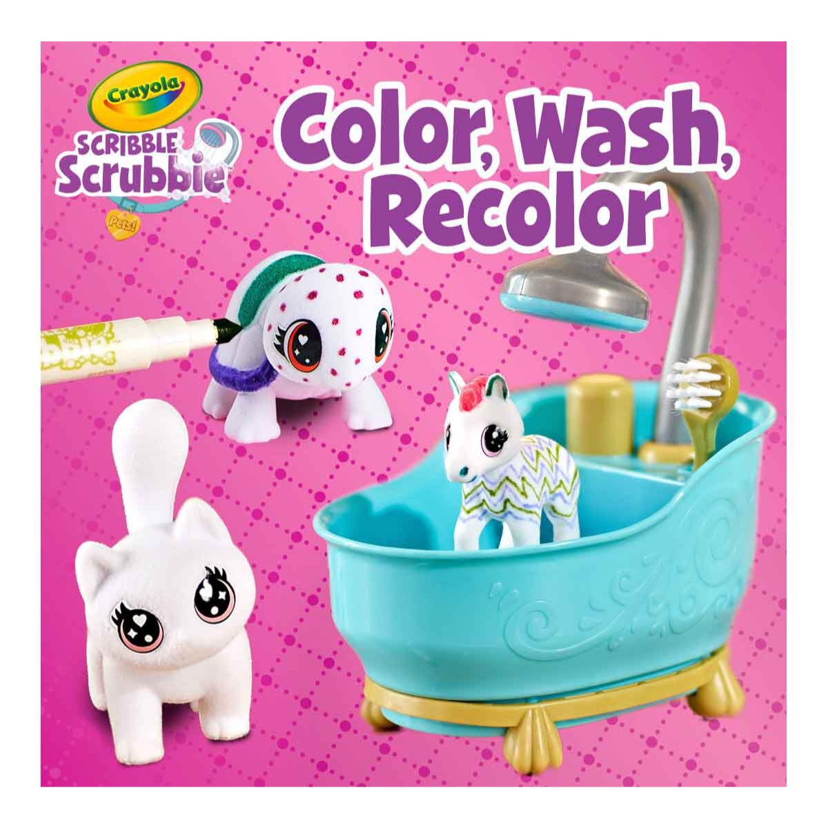 Crayola Scribble Scrubbie Pets Mega Tub Set Unisex, 3-4 Years