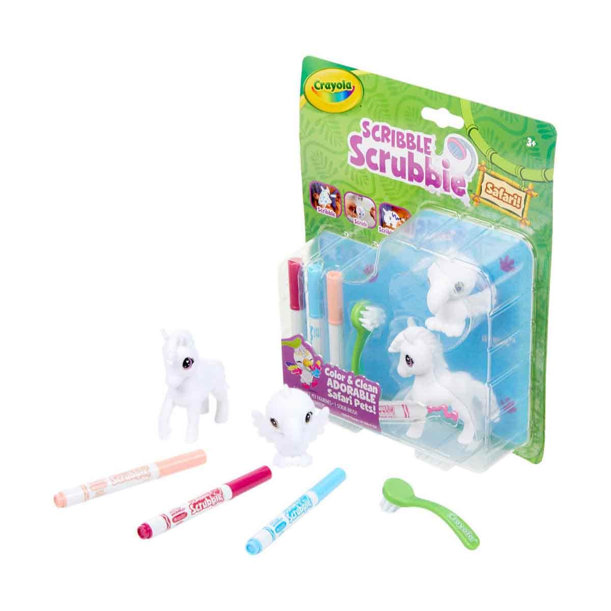 Crayola Scribble Scrubbie Safari - Zebra & Bird Playset Unisex, 3-4 Years