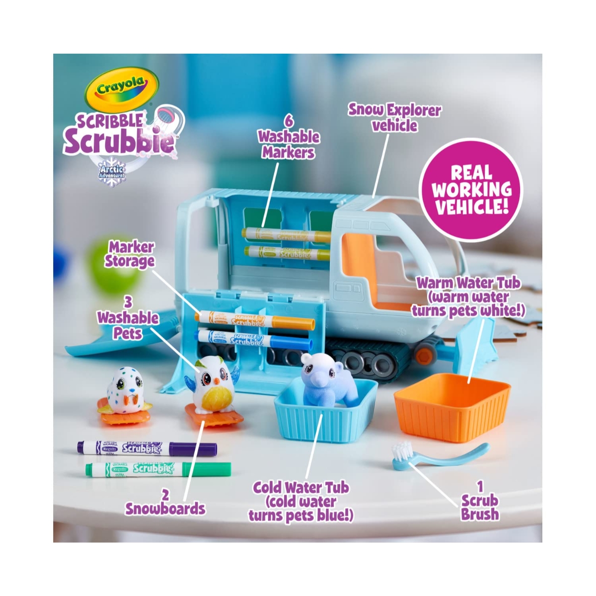 Crayola Scribble Scrubbie Snow Explorer Playset Unisex, 3-4 Years