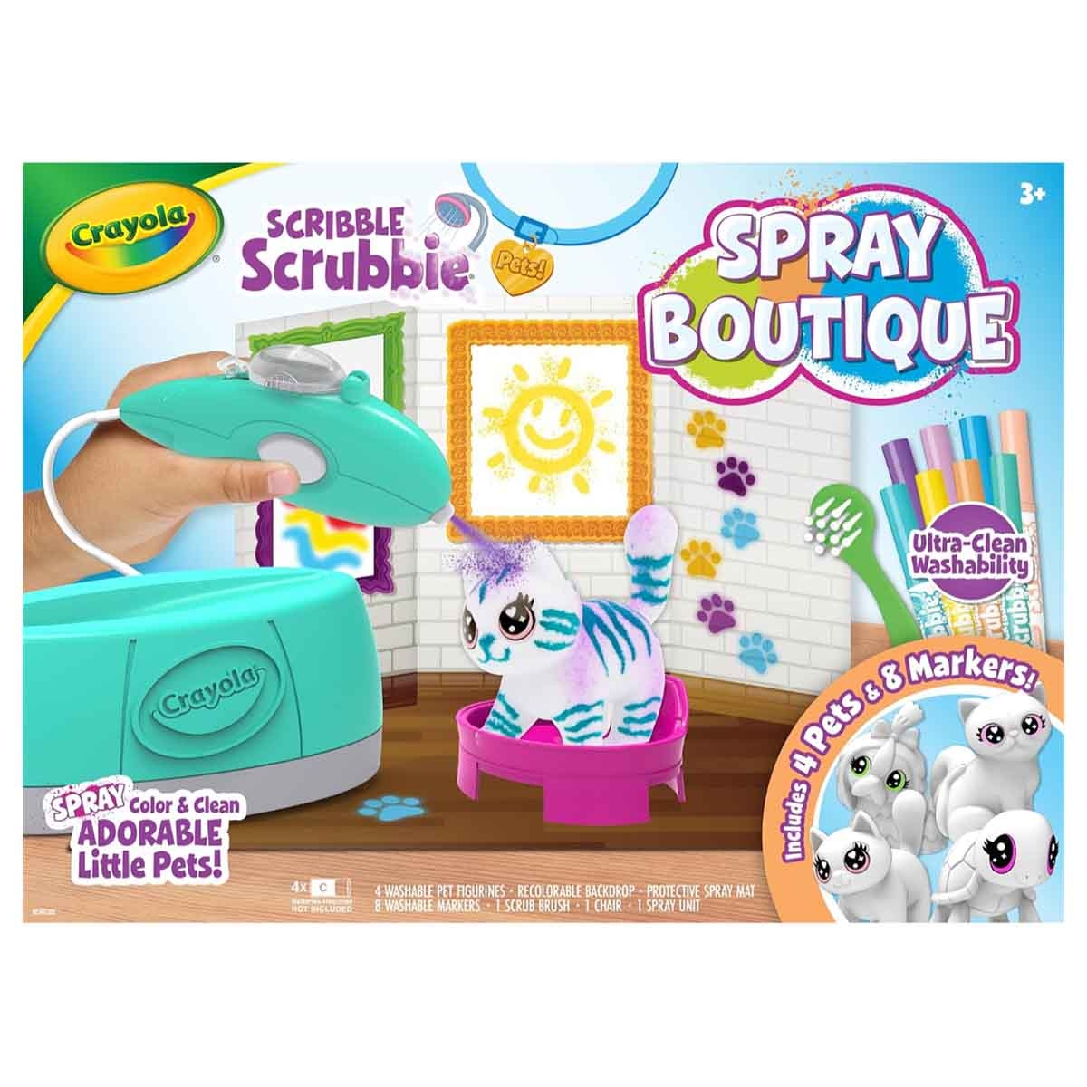 Crayola Scribble Scrubbie Spray Boutique Playset Unisex, 3-4 Years