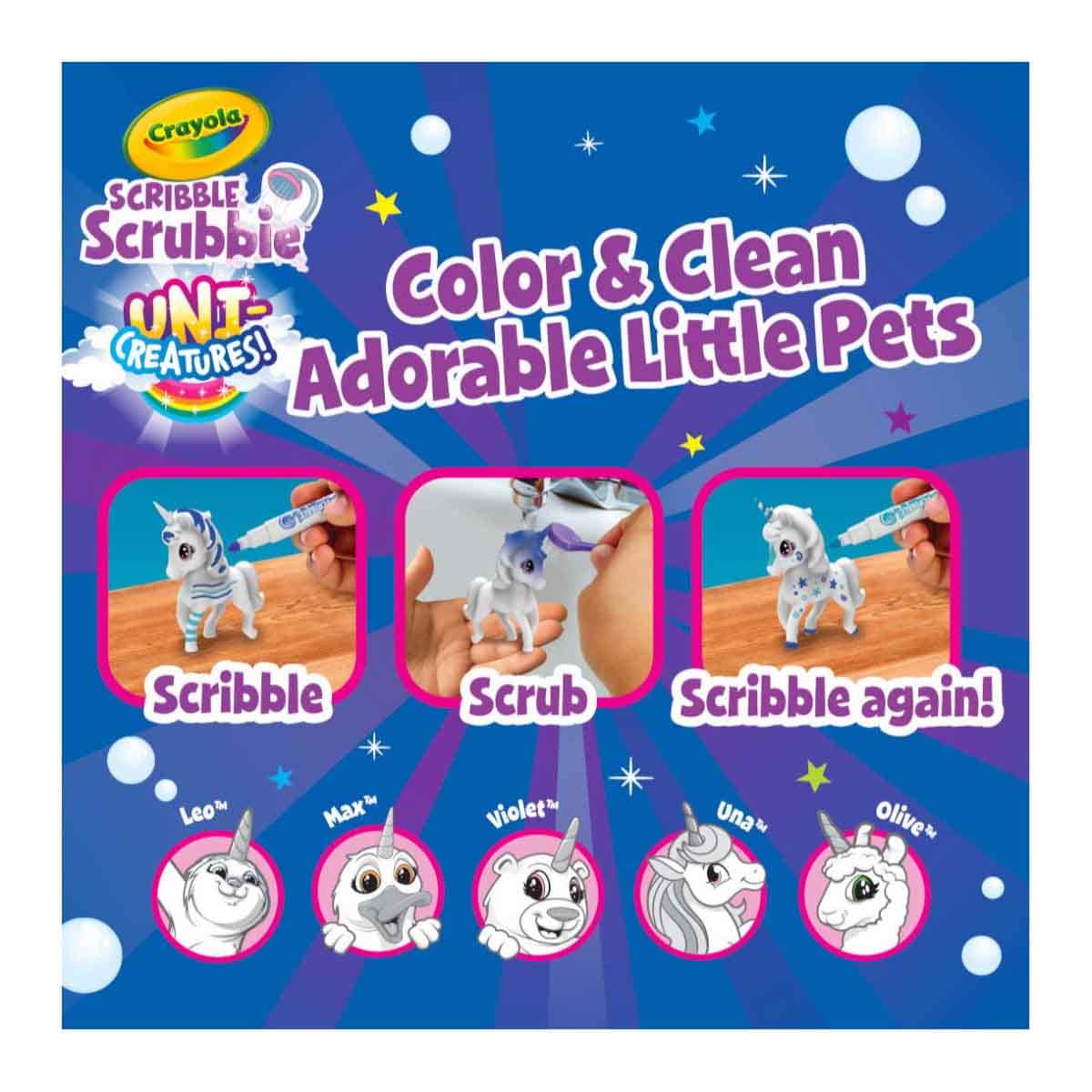 Crayola Scribble Scrubbie Uni-Creatures Pet Playset Unisex, 3-4 Years