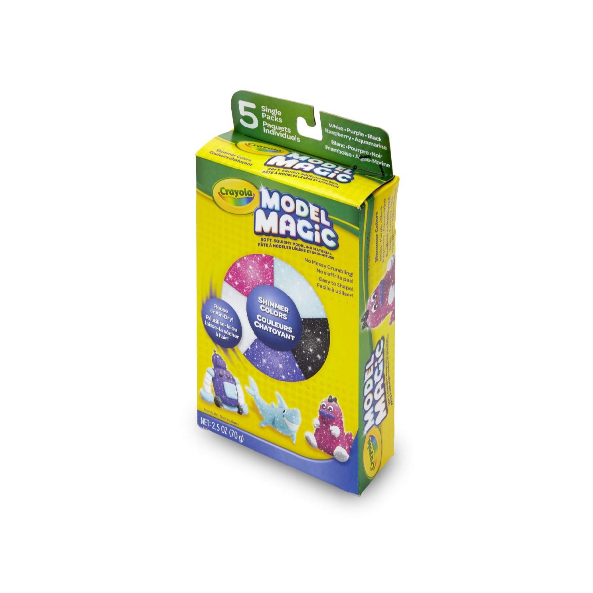كرايولا مجموعة صلصال موديل ماجيك متنوعة بلمعة للجنسين، 3-4 سنوات، عدد 5