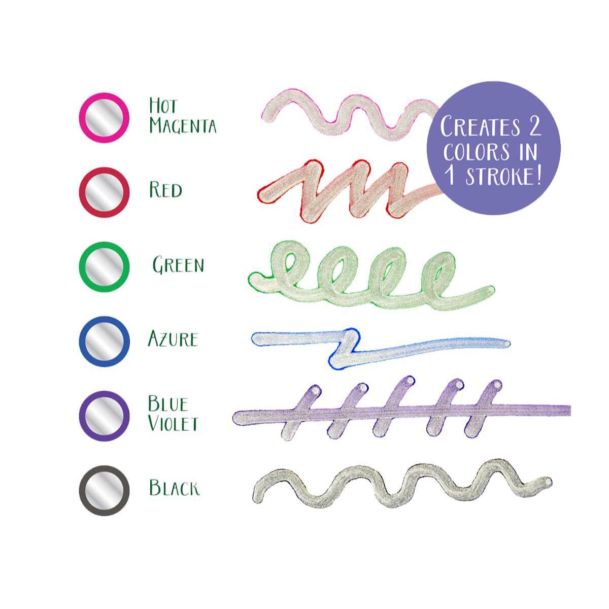 Crayola Signature Metallic Outline Markers Unisex, 8-10 Years, Pack of 6