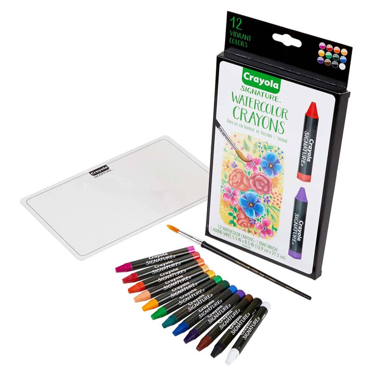 Crayola Signature Premium Watercolour Crayon Set Unisex, 13+ Years, Pack of 12