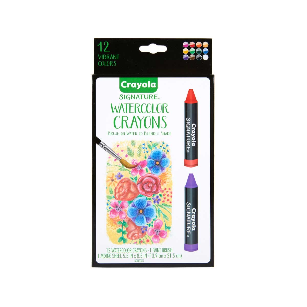 Crayola Signature Premium Watercolour Crayon Set Unisex, 13+ Years, Pack of 12