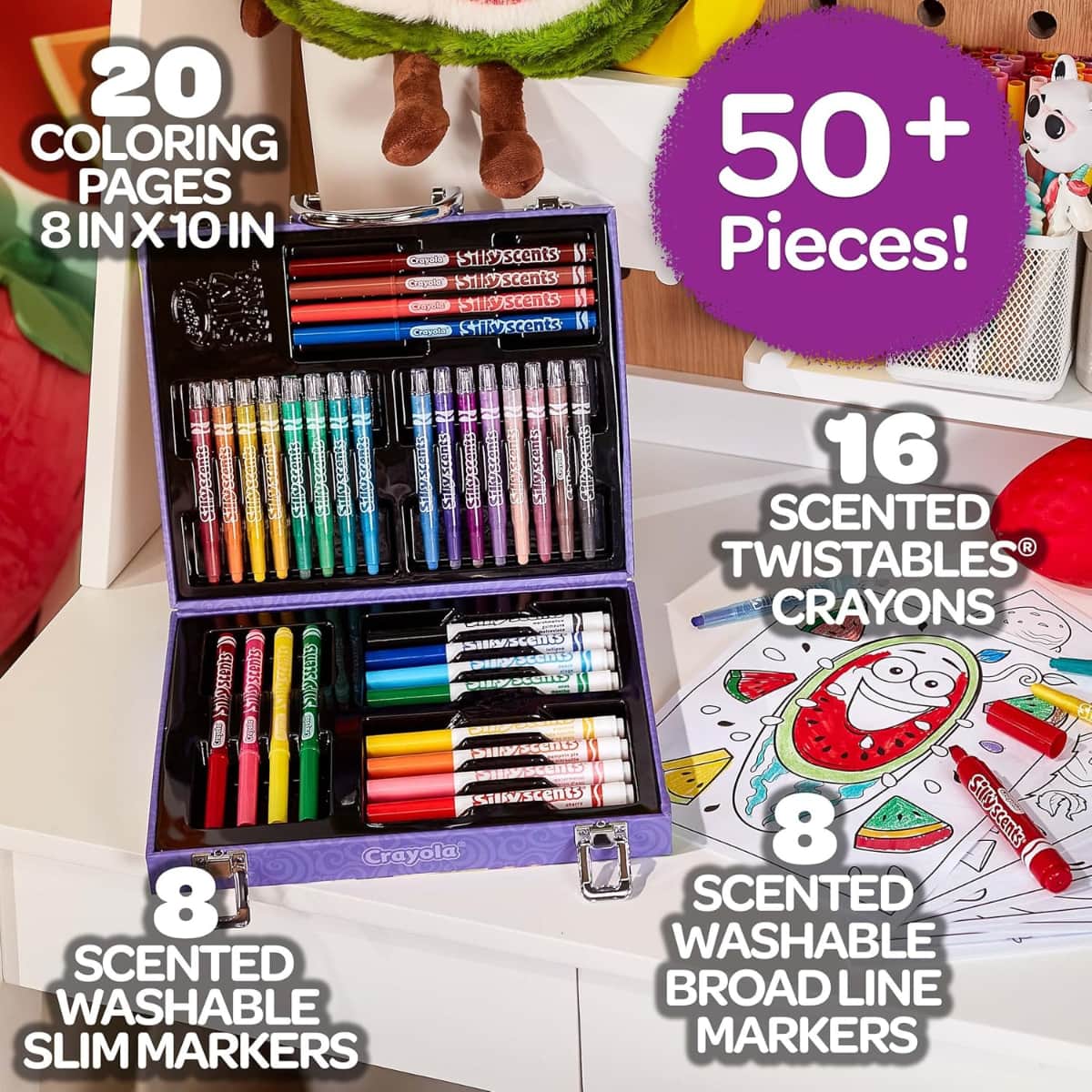 Crayola Silly Scents Mini Art Case Unisex, 3-4 Years