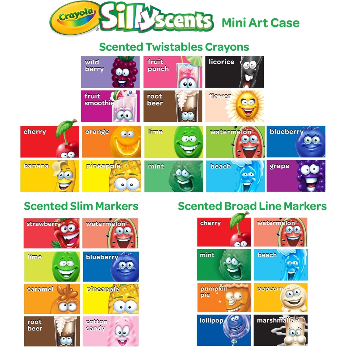Crayola Silly Scents Mini Art Case Unisex, 3-4 Years