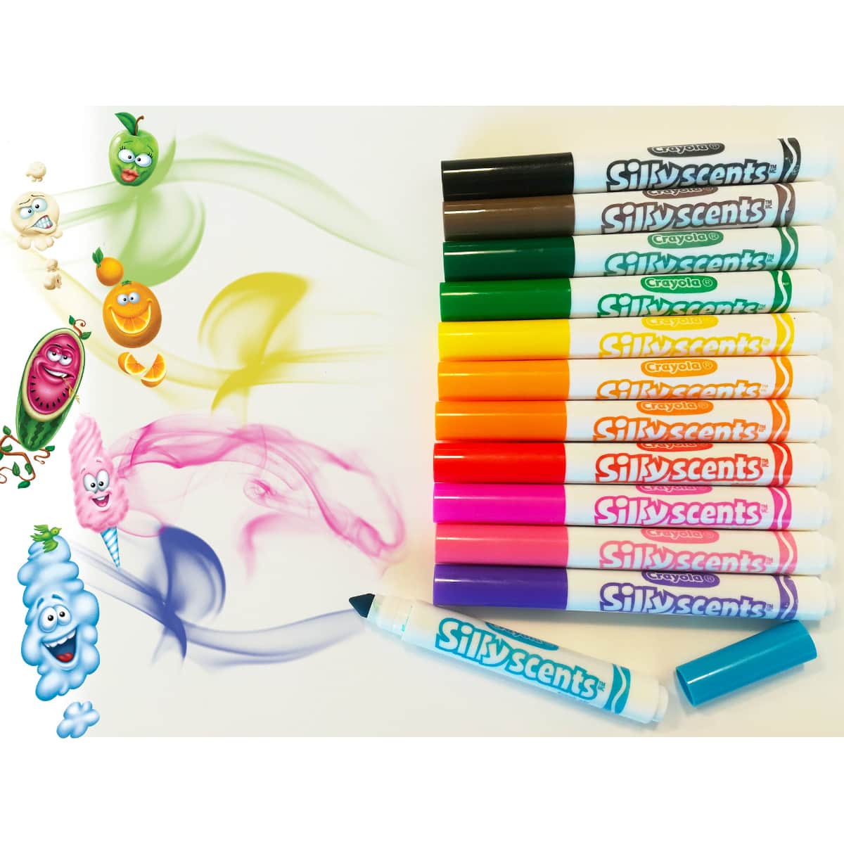 Crayola Silly Scents Scented Washable Broadline Markers Unisex, 3-4 Years, Pack of 12