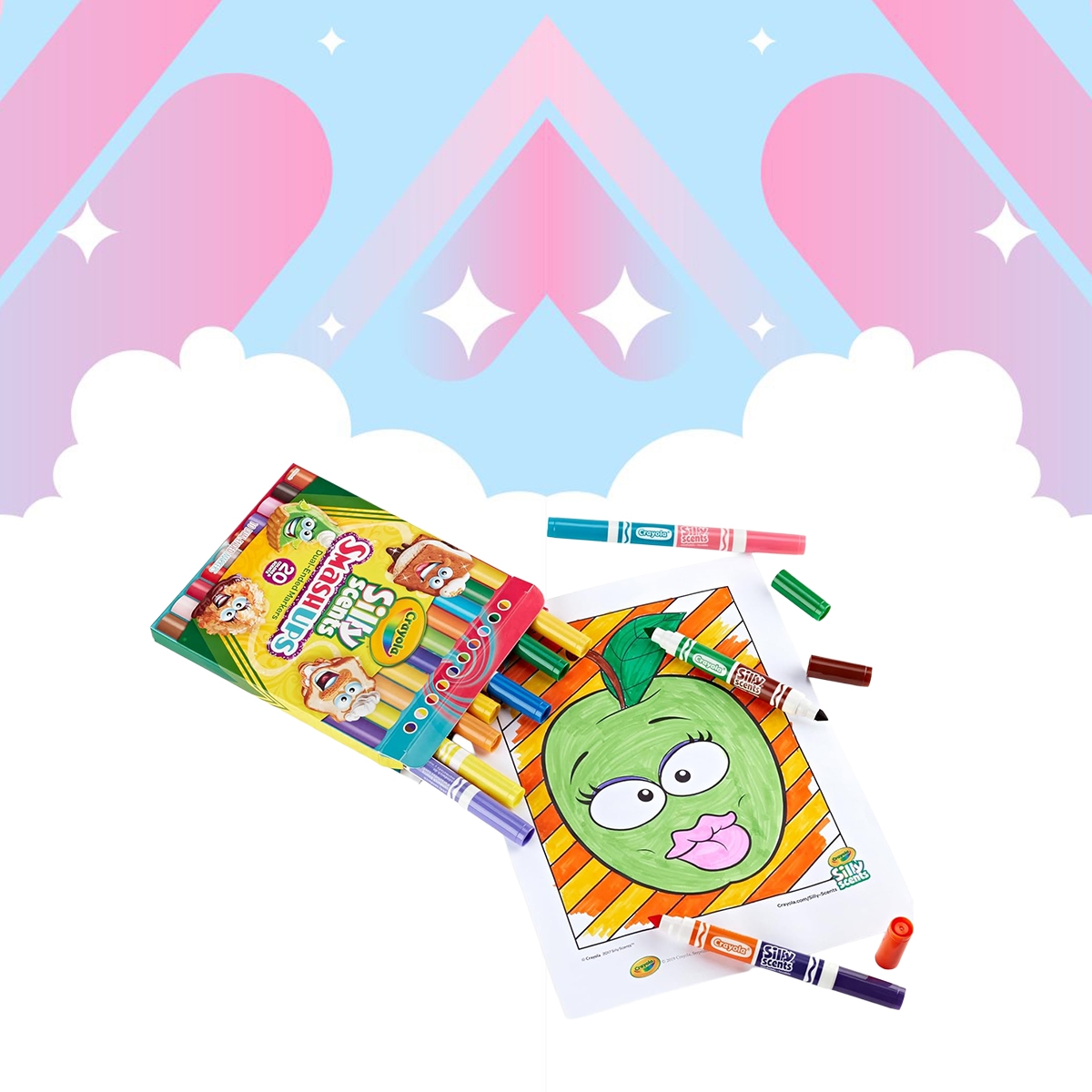 كرايولا ماركرز قابلة للغسل برائحة سيلي سينتس للجنسين، 3-4 سنوات، مجموعة من 10