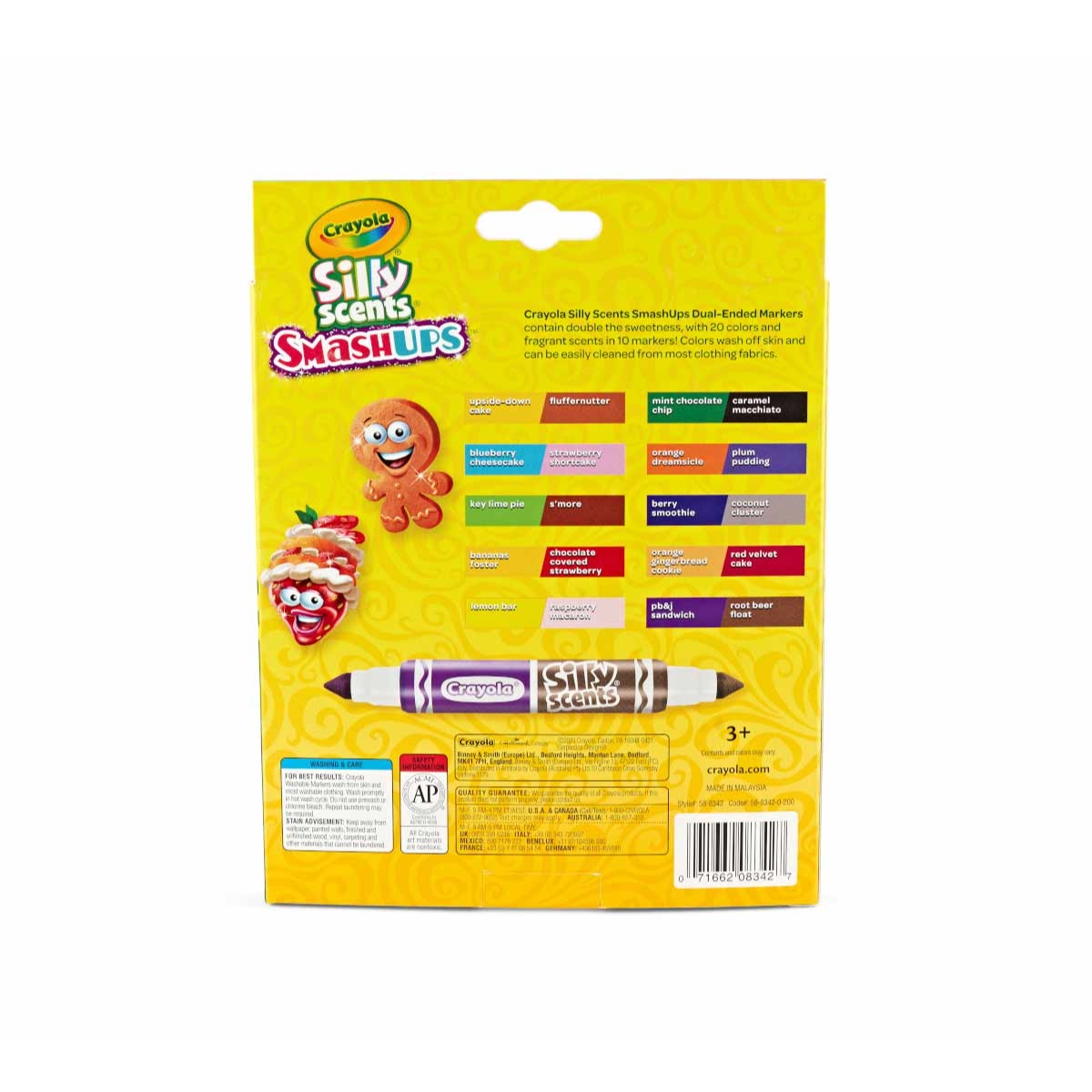 كرايولا ماركرز قابلة للغسل برائحة سيلي سينتس للجنسين، 3-4 سنوات، مجموعة من 10