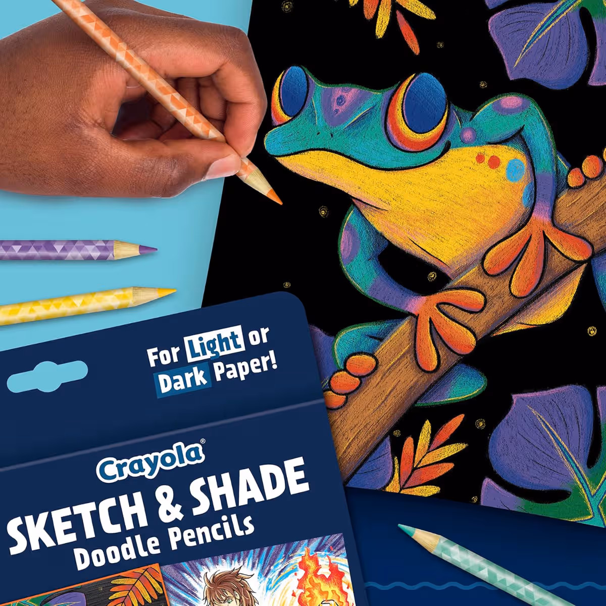 Crayola Sketch & Shade Doodle Pencils Unisex, 8-10 Years, Pack of 14