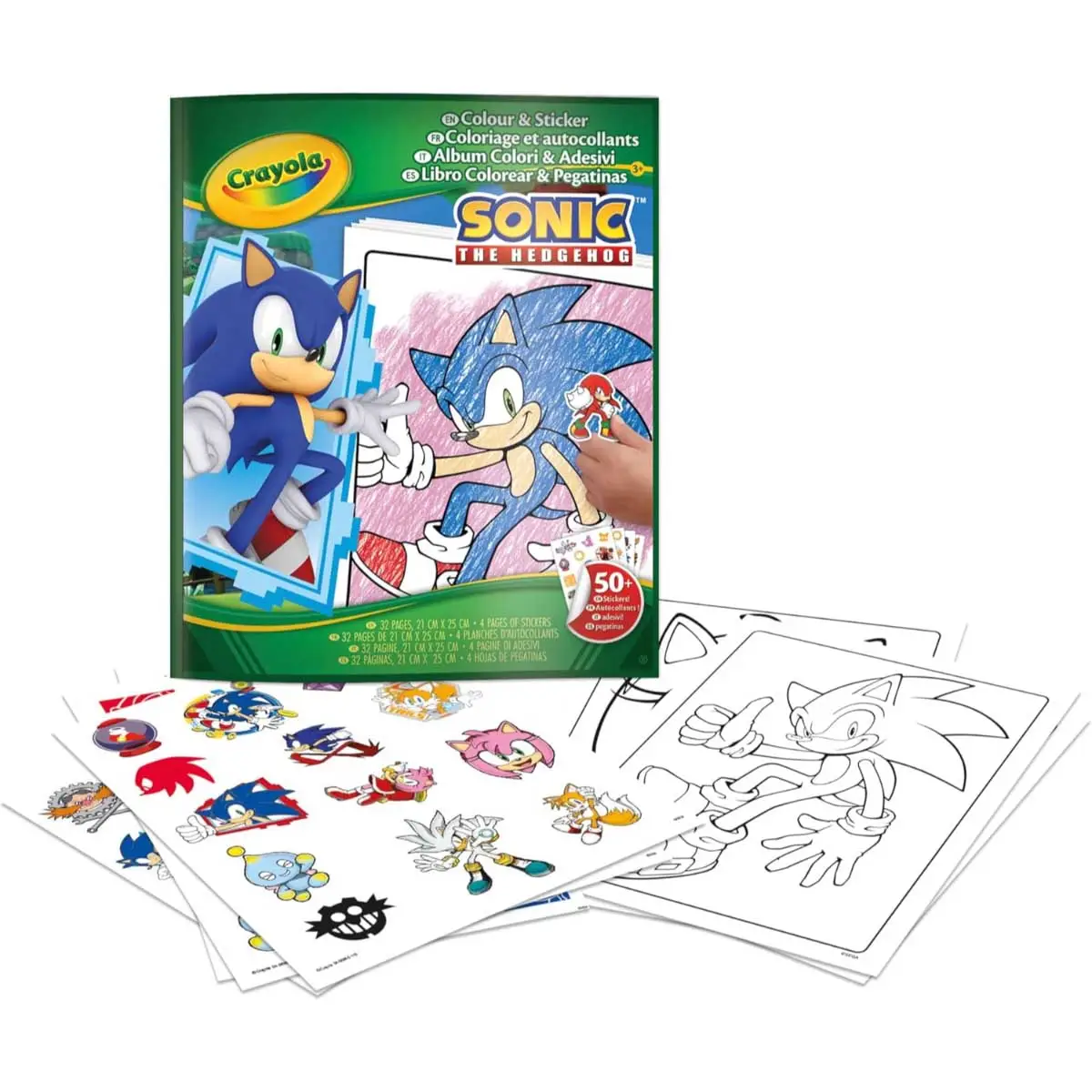 Crayola Sonic Colour & Sticker Pad Unisex, 3-4 Years