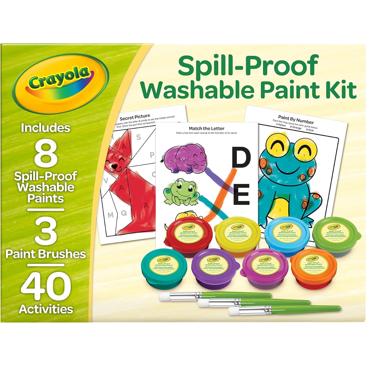 Crayola Spill Proof Washable Paint Kit Unisex, 3-4 Years
