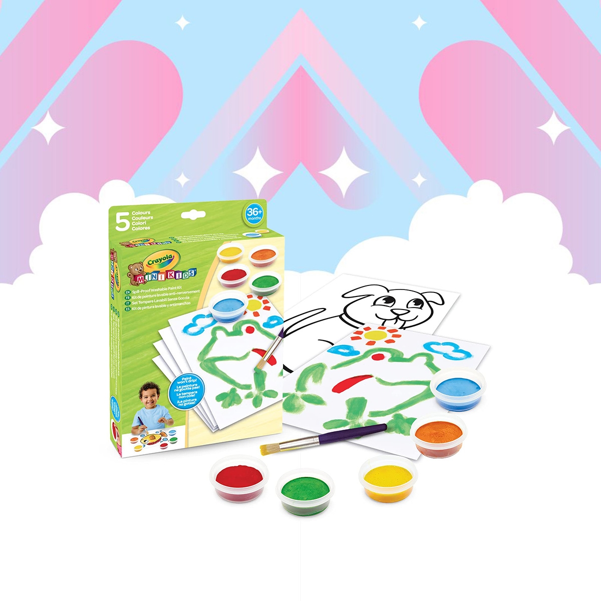 Crayola Spill-Proof Washable Painting Kit Unisex, 3-4 Years